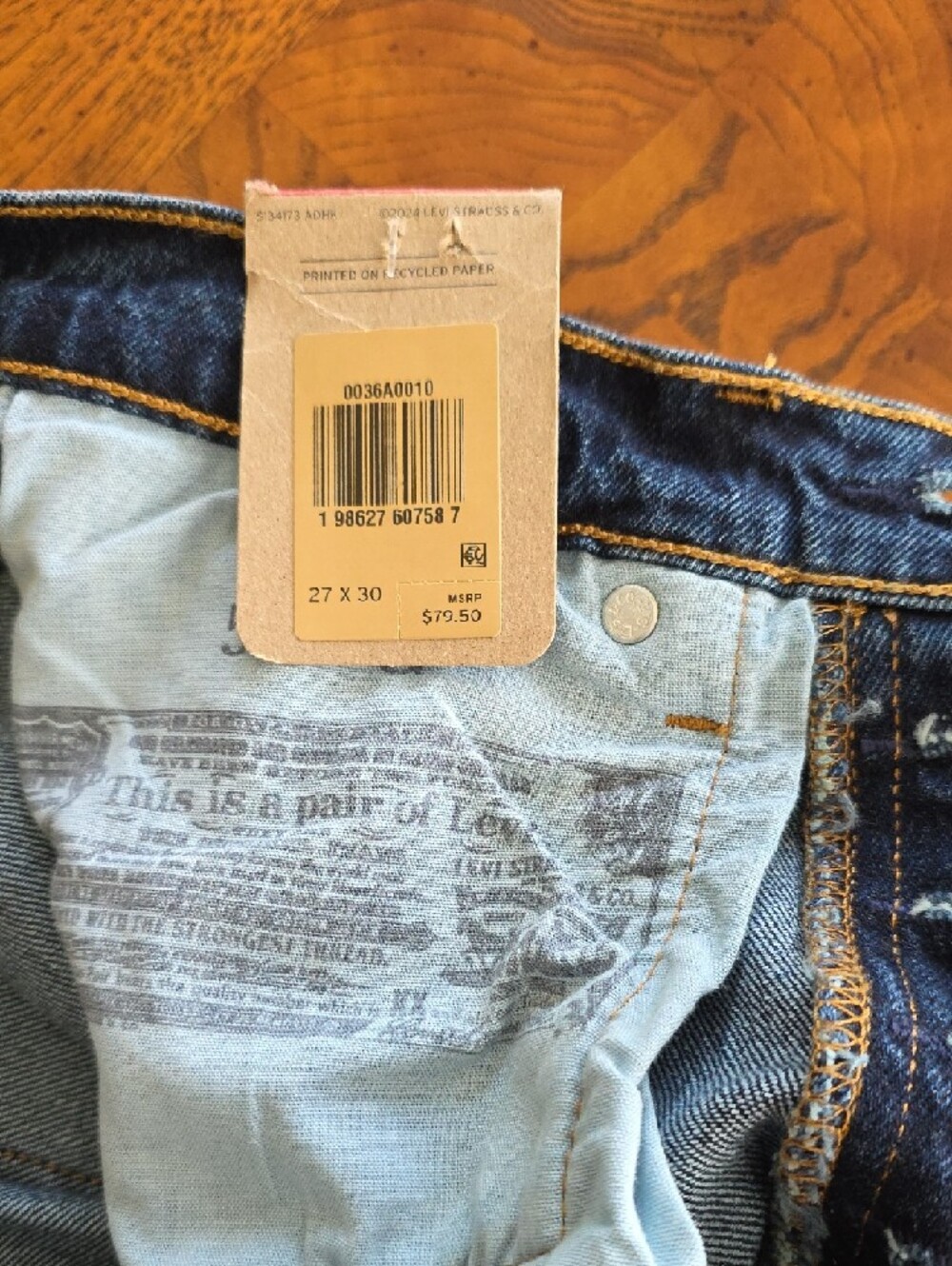 Levi's Women's 501 Curve Straight Leg Stretch Jeans - Mild Salsa - 27 X 30 - NEW - Picture 5 of 12